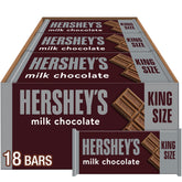 HERSHEY'S Milk Chocolate king-size bulk box with 18 bars for sharing.