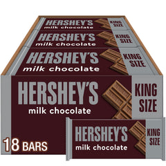 HERSHEY'S Milk Chocolate king-size bulk box with 18 bars for sharing.