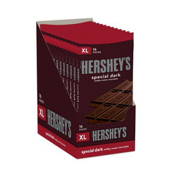 HERSHEY'S XL Special Dark bars in wrappers, ideal for on-the-go snacking