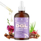 Hesperilyntis Liposomal DGL bottle with dropper for quick sublingual use.