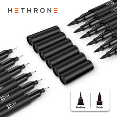 Hethrone 12-pack with a cute transparent storage bag for easy, portable creativity.