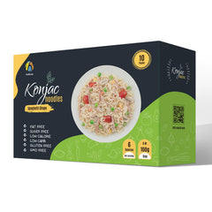 Hethstia Konjac Noodles package shows a low-carb ready-to-eat pasta option