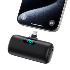 HETP mini portable charger with built-in USB-C connector for easy on-the-go charging