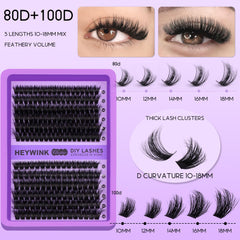 HEYWINK 10-18mm mixed lengths enable customizable thick and wispy styles.