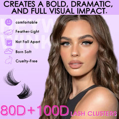 HEYWINK Lash Clusters use premium soft fibers for featherlight comfort.