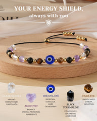 HGDEER Black Tourmaline grounding stone enhances focus and stability.