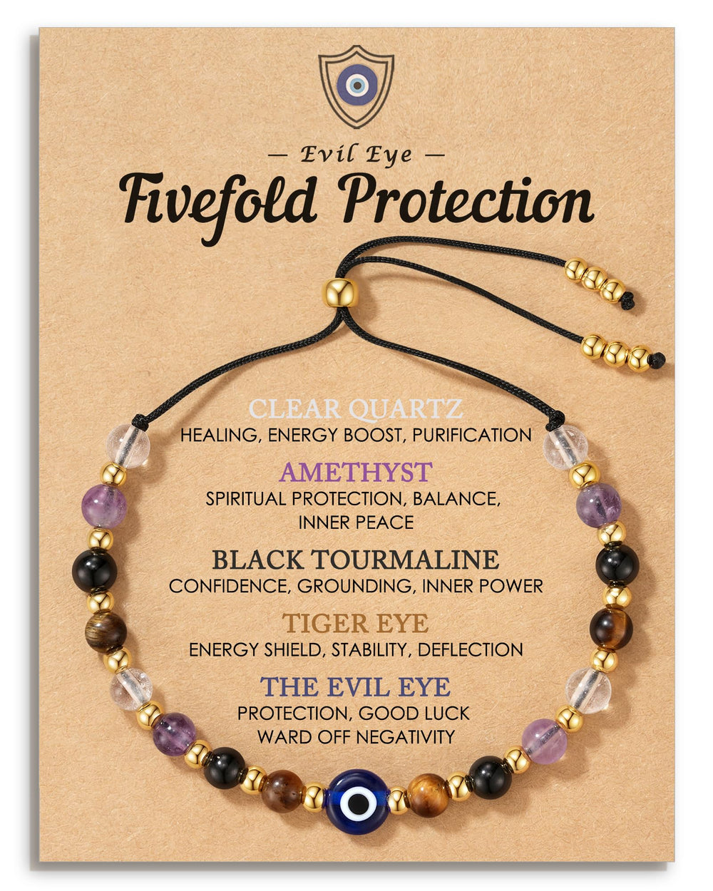 HGDEER Evil Eye Bracelet protects against negativity while inviting positive energy.