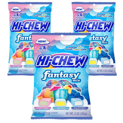 HI-CHEW Fantasy Mix Rainbow Sherbet candies, a fruity bite-sized treat for on-the-go snacking.