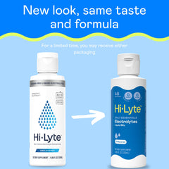 Hi-Lyte bottle being poured into water for quick electrolyte refresh.