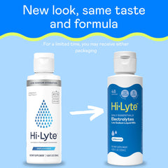 Hi-Lyte low sodium concentrate being mixed into a glass for quick hydration.