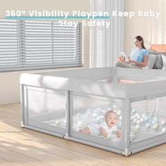 Hiaksedt Baby Playpen outer zipper design prevents escapes