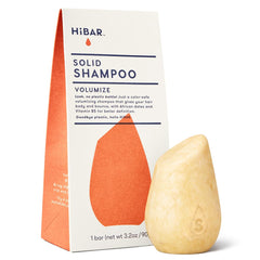 HIBAR Volumize shampoo bar applying to wet hair for instant body and bounce
