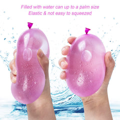 Hibery multicolor water balloons create a vibrant, festive poolside battle.