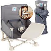 Hiccapop OmniBoost frame folded for compact travel storage and portability