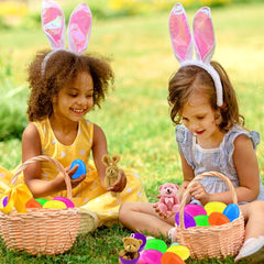 Hidreas colorful Easter eggs in six warm hues for bright party fun.