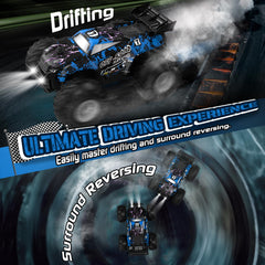 Hielse RC car in drift motion for exciting turns