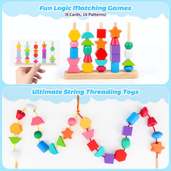 Hieoby double-sided pattern cards offer versatile sequencing challenges for kids.