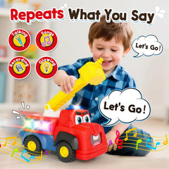 Hieoby fire truck mouth-synced dialogue enhances pretend play