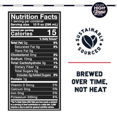High Brew Nitro Black can label shows caffeine-rich blend from sustainably sourced beans