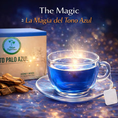 High Supreme Palo Azul infusion showing a clear blue hue