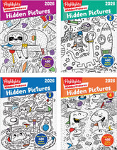 Highlights Hidden Pictures 2026 set cover showcasing engaging puzzles for kids 6 and up