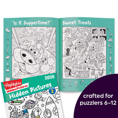 Highlights Hidden Pictures hidden-object scene illustration helps improve focus and detail