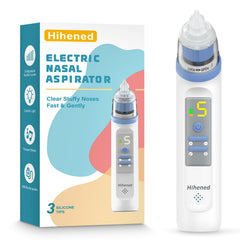 Hihened electric nasal aspirator blue full device helps clear nasal mucus for easier breathing