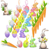 Hikkcos Easter egg ornaments in vibrant foam colors for festive home decor