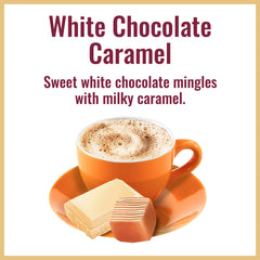Hills Bros Cappuccino Mix pouring into cup for quick café-style drink