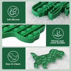 HILUDEER dinosaur pop toy smooth-edge design supports tactile sensory play.