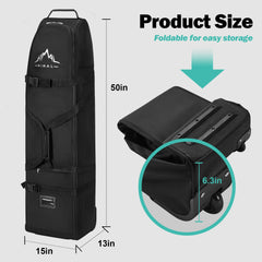 Himal Outdoors soft-sided golf bag with secure zipper for travel.