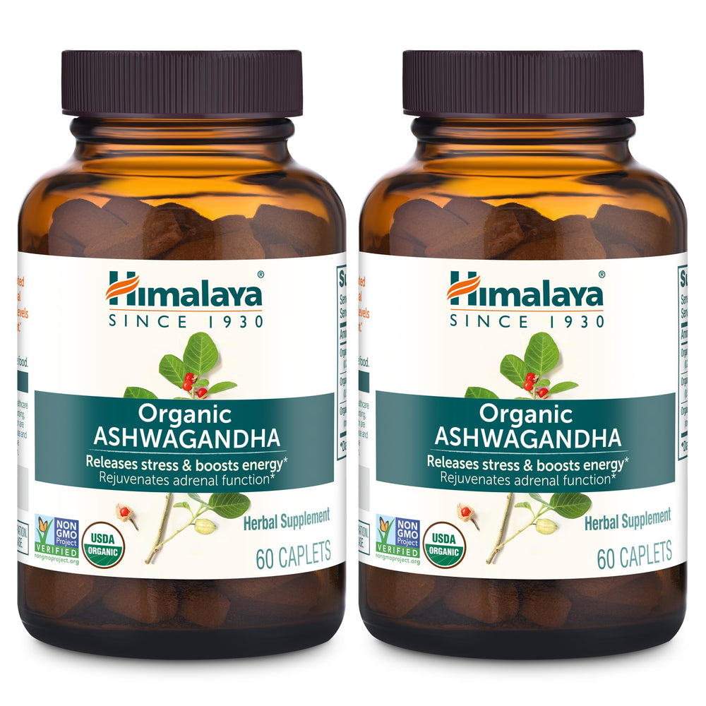 Himalaya Ashwagandha root bottle supports daily stress response and energy.