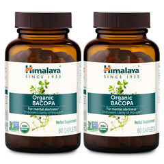 Himalaya Bacopa Organic bottle front promotes daily focus and mental clarity.