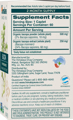 Himalaya Bacopa Organic label closeup communicates USDA Organic and non-GMO assurance.