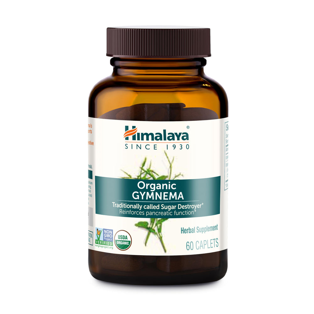 Himalaya Gymnema Sylvestre bottle with caplets for daily carbohydrate metabolism support