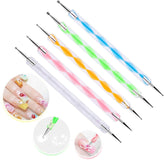 HiMo 5pc dotting pen tool for detailed nail art designs.