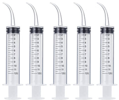 HiMo Wisdom Teeth Syringe with curved tip for precise 12ml irrigation in dental care.