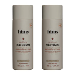 Hims Max Volume Conditioner bottle pour for precise daily application and volumizing results