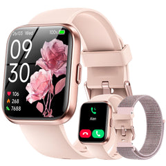 Hingso women's smart watch on wrist with call alerts for seamless connectivity