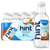 Hint coconut fruit-infused water bottle showing tropical flavor and zero calories, ideal for on-the-go hydration
