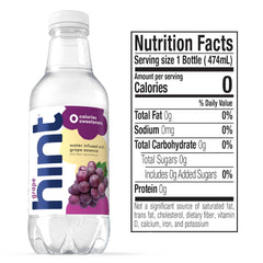 Hint Grape bottle being poured highlights crave-worthy flavor without sugar.