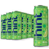 Hint Sparkling Lime can front view shows crisp, zero-calorie hydration with electrolytes.