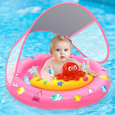 Hinzer baby pool float with canopy provides shade on sunny days