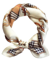 Hioyiwse satin bandana laid flat showing size and silk-like softness.