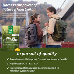 HiPlus black seed oil softgels bottle supports overall wellness.