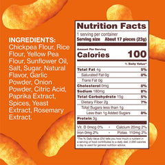 HIPPEAS Cheezy Vibes nacho flavor puff close-up, plant-based protein