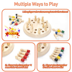 Hirger 24 wooden pegs hidden colors boost memory and concentration.