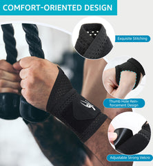 HiRui adjustable Velcro strap wrist wrap for personalized snug fit
