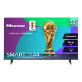 Hisense 32A4HNF front view with slim bezel for immersive screen presence.