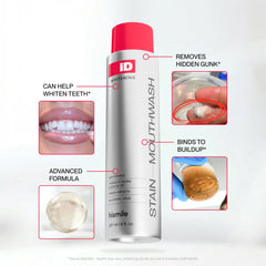 HISMILE iD Stain liquid swirl showcasing refreshing formula.